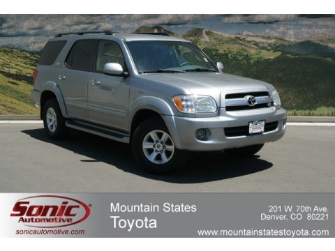 Silver Sky Metallic Toyota Sequoia SR5 4WD. Click to enlarge. Silver Sky Metallic Toyota Sequoia SR5 4WD. Click to enlarge.