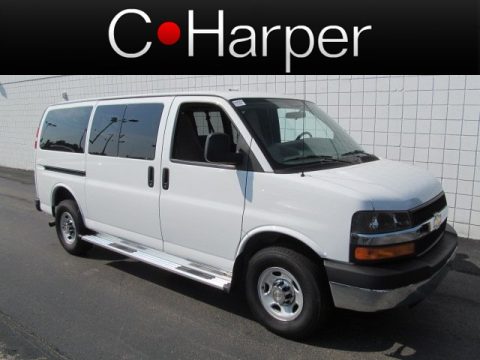 Summit White Chevrolet Express LT 3500 Passenger Van.  Click to enlarge.