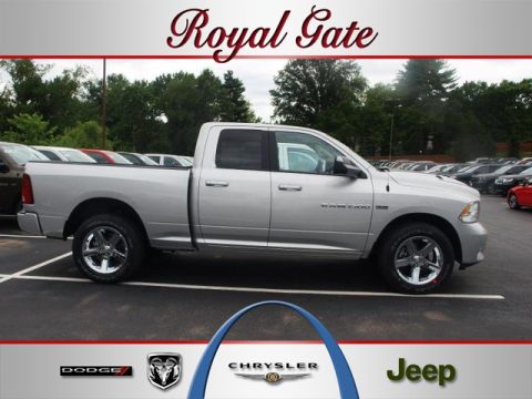 Bright Silver Metallic Dodge Ram 1500 Sport Quad Cab 4x4.  Click to enlarge.