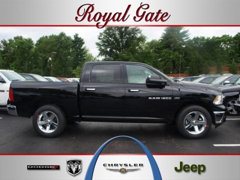 Black Dodge Ram 1500 SLT Crew Cab 4x4.  Click to enlarge.