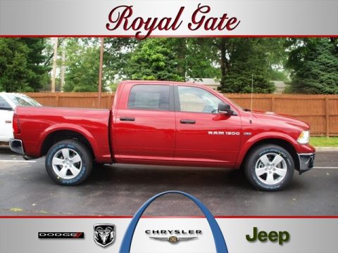 Deep Cherry Red Crystal Pearl Dodge Ram 1500 SLT Crew Cab 4x4.  Click to enlarge.