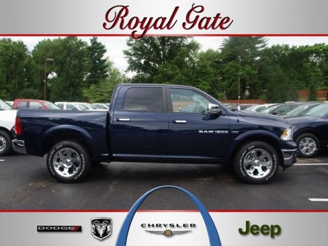 True Blue Pearl Dodge Ram 1500 Laramie Crew Cab 4x4.  Click to enlarge.