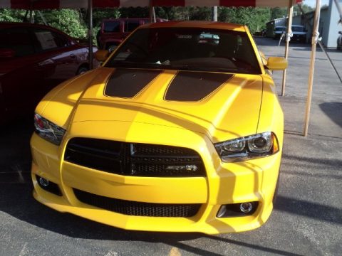 Stinger Yellow Dodge Charger SRT8 Super Bee.  Click to enlarge.