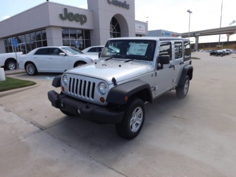 Bright Silver Metallic Jeep Wrangler Unlimited Sport 4x4 Right Hand Drive.  Click to enlarge.