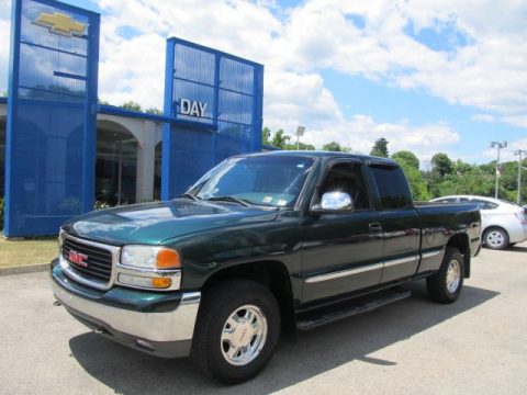 Polo Green Metallic GMC Sierra 1500 SLE Extended Cab 4x4.  Click to enlarge.