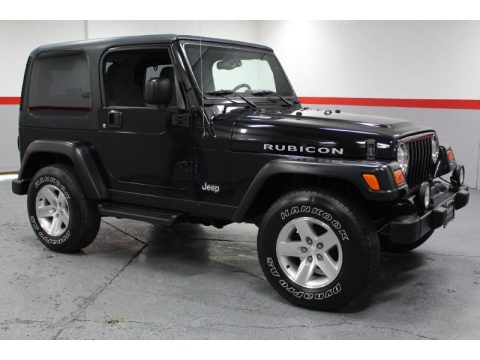 Black Clearcoat Jeep Wrangler Rubicon 4x4.  Click to enlarge.