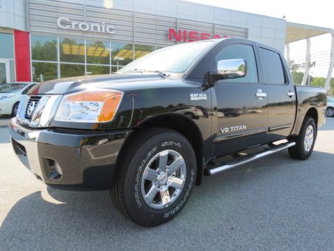 Galaxy Black Nissan Titan SV Heavy Metal Chrome Edition Crew Cab.  Click to enlarge.