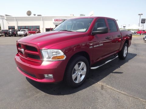 Deep Cherry Red Crystal Pearl Dodge Ram 1500 Express Crew Cab 4x4.  Click to enlarge.