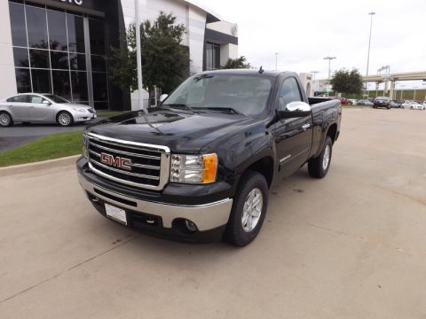 Onyx Black GMC Sierra 1500 SLT Regular Cab 4x4.  Click to enlarge.