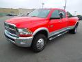 Front 3/4 View of 2012 Dodge Ram 3500 HD Laramie Crew Cab 4x4 Dually #1