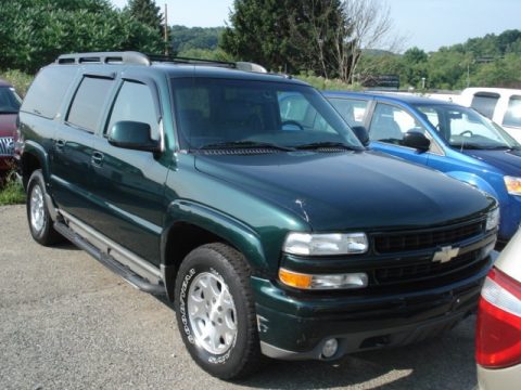 Dark Green Metallic Chevrolet Suburban 1500 Z71 4x4.  Click to enlarge.