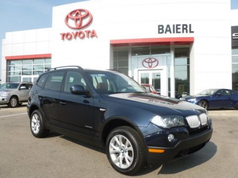 Monaco Blue Metallic BMW X3 xDrive30i.  Click to enlarge.