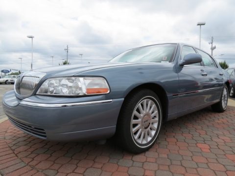 Medium Steel Blue Metallic Lincoln Town Car Executive.  Click to enlarge.