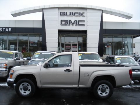 Silver Birch Metallic GMC Canyon Work Truck Regular Cab 4x4.  Click to enlarge.