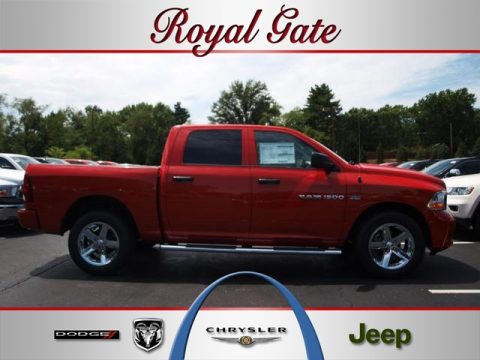 Flame Red Dodge Ram 1500 Express Crew Cab 4x4.  Click to enlarge.