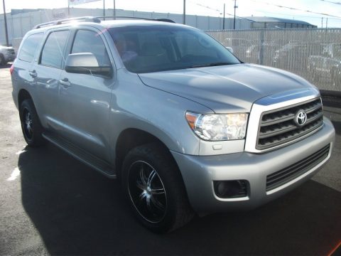 Silver Sky Metallic Toyota Sequoia SR5 4x4.  Click to enlarge.