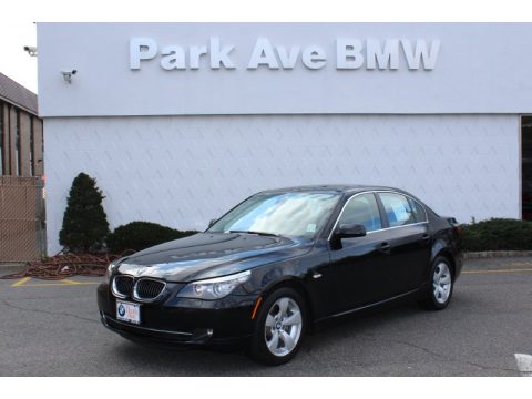 Black Sapphire Metallic BMW 5 Series 528i Sedan.  Click to enlarge.