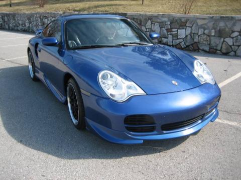 Cobalt Blue Metallic Porsche 911 Turbo Coupe.  Click to enlarge.