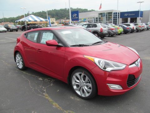 Boston Red Hyundai Veloster .  Click to enlarge.