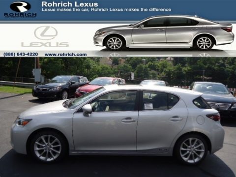 Tungsten Silver Pearl Lexus CT 200h Hybrid Premium.  Click to enlarge.