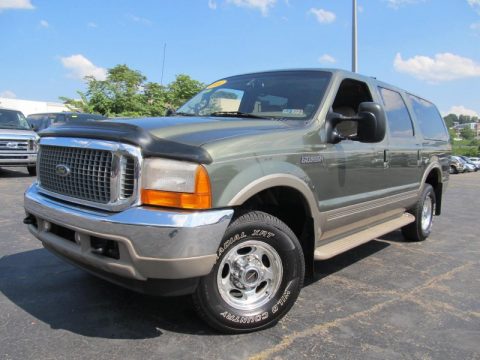 Estate Green Metallic Ford Excursion Limited 4x4.  Click to enlarge.