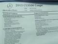  2013 Mercedes-Benz CLS 550 Coupe Window Sticker #14