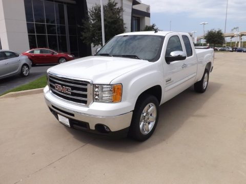 Summit White GMC Sierra 1500 SLE Extended Cab.  Click to enlarge.