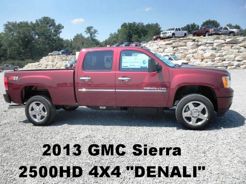 Sonoma Red Metallic GMC Sierra 2500HD Denali Crew Cab 4x4.  Click to enlarge.