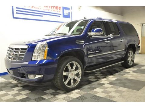 Xenon Blue Metallic Cadillac Escalade ESV Luxury AWD.  Click to enlarge.