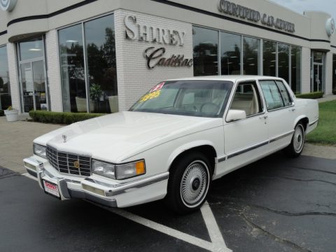 White Cadillac DeVille Sedan.  Click to enlarge.