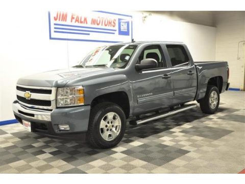 Blue Granite Metallic Chevrolet Silverado 1500 LT Crew Cab.  Click to enlarge.