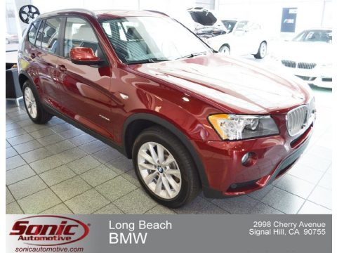 Vermillion Red Metallic BMW X3 xDrive 28i.  Click to enlarge.