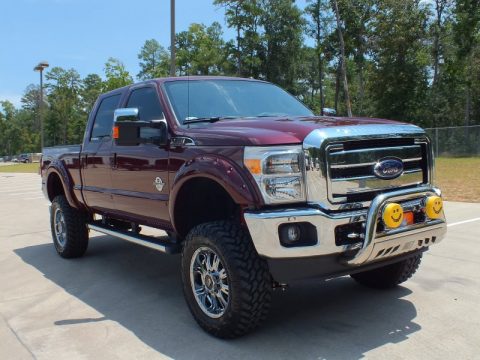 Autumn Red Metallic Ford F250 Super Duty Lariat Crew Cab 4x4.  Click to enlarge.