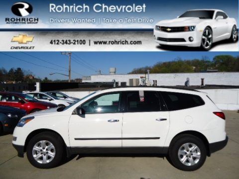 White Chevrolet Traverse LS.  Click to enlarge.