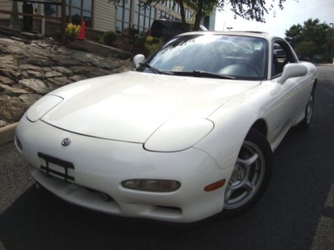 White Mazda RX-7 Twin Turbo.  Click to enlarge.