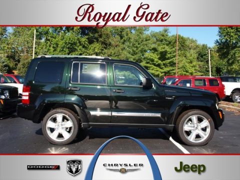 Black Forest Green Pearl Jeep Liberty Jet 4x4.  Click to enlarge.