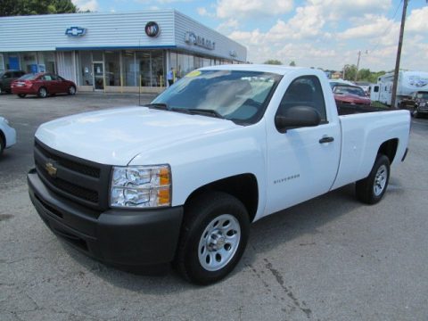 Summit White Chevrolet Silverado 1500 Regular Cab.  Click to enlarge.