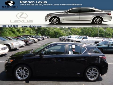Obsidian Black Lexus CT 200h Hybrid Premium.  Click to enlarge.