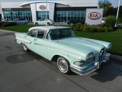 Ice Green Edsel Pacer 4 Door Sedan.  Click to enlarge.