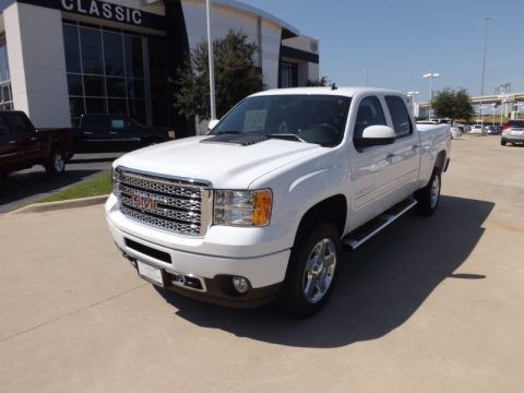 Summit White GMC Sierra 2500HD Denali Crew Cab 4x4. Click to enlarge.