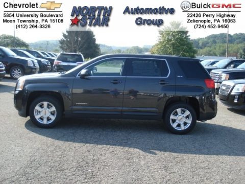 Carbon Black Metallic GMC Terrain SLE AWD.  Click to enlarge.