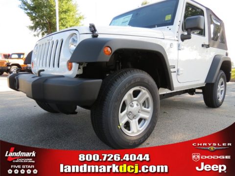 Bright White Jeep Wrangler Sport 4x4.  Click to enlarge.
