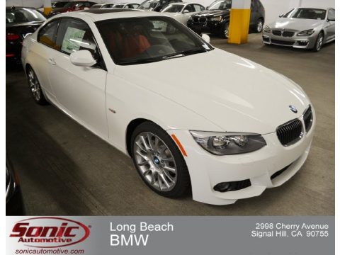 Bmw 328i coupe white with red interior for sale #2