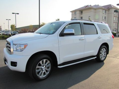 Super White Toyota Sequoia Limited 4WD.  Click to enlarge.