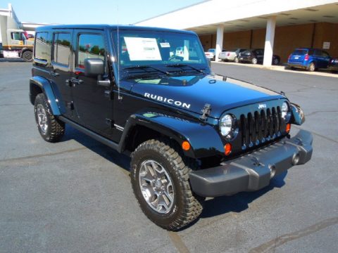 Black Jeep Wrangler Unlimited Rubicon 4x4.  Click to enlarge.