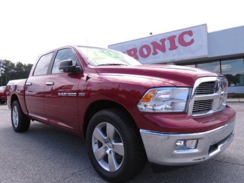 Deep Cherry Red Crystal Pearl Dodge Ram 1500 Big Horn Crew Cab.  Click to enlarge.