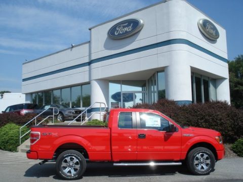 Race Red Ford F150 STX SuperCab 4x4.  Click to enlarge.