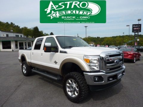 Oxford White Ford F250 Super Duty Lariat Crew Cab 4x4.  Click to enlarge.