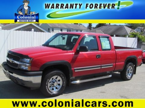 Victory Red Chevrolet Silverado 1500 LS Extended Cab 4x4.  Click to enlarge.