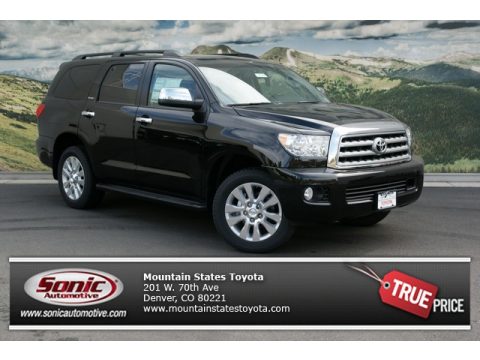 Black Toyota Sequoia Platinum 4WD.  Click to enlarge.